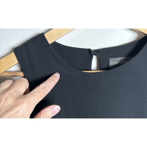 Banana Republic Black Silk Maxi Dress Women's Size 10 - Picture 16 of 16